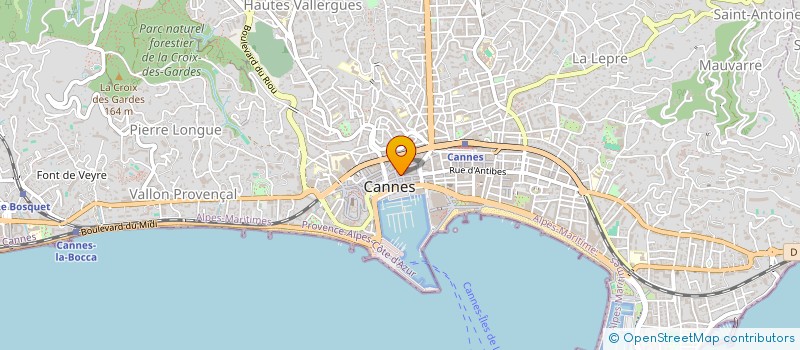 localisation de l'entreprise CREAJOB à CANNES