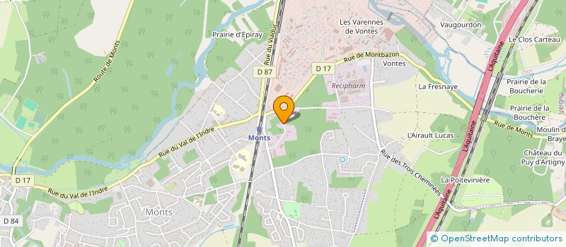 localisation de l'entreprise CREAL IMMO  MONTS