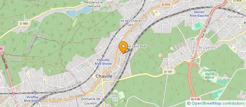 localisation de l'entreprise CREALAB à CHAVILLE