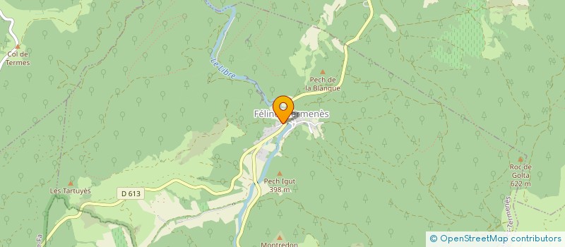 localisation de l'entreprise CREALIBRE  FELINES-TERMENES