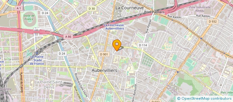localisation de l'entreprise CREALIS à AUBERVILLIERS
