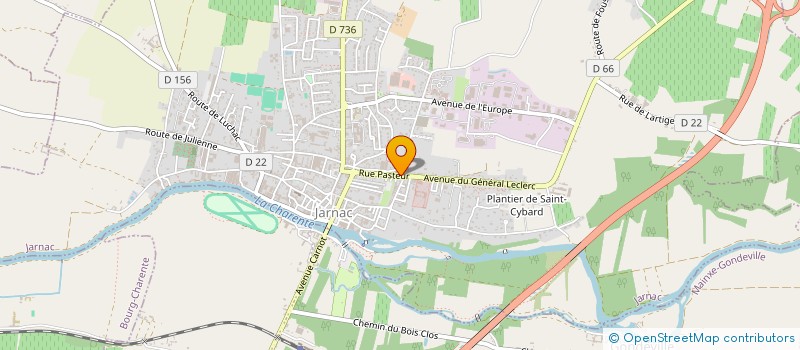 localisation de l'entreprise CREALIS à JARNAC