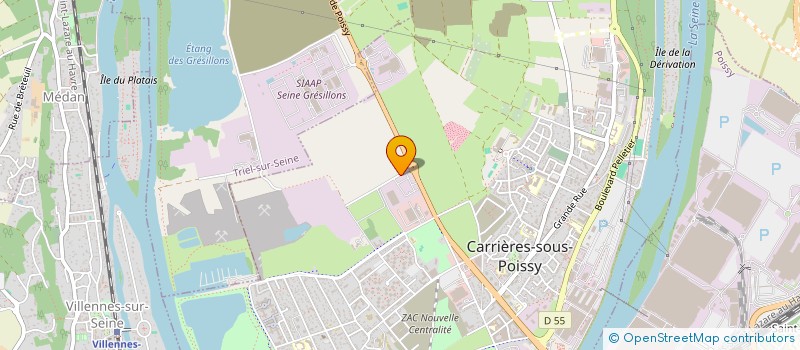 localisation de l'entreprise CREALIS  CARRIERES-SOUS-POISSY