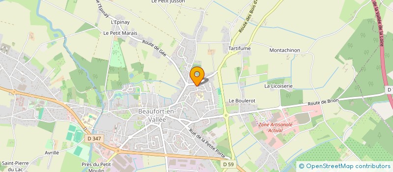 localisation de l'entreprise CREALL à BRISSAC LOIRE AUBANCE