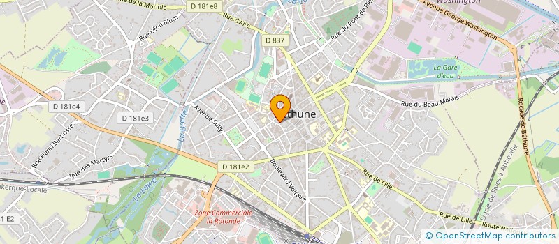 localisation de l'entreprise CREALTO à BETHUNE