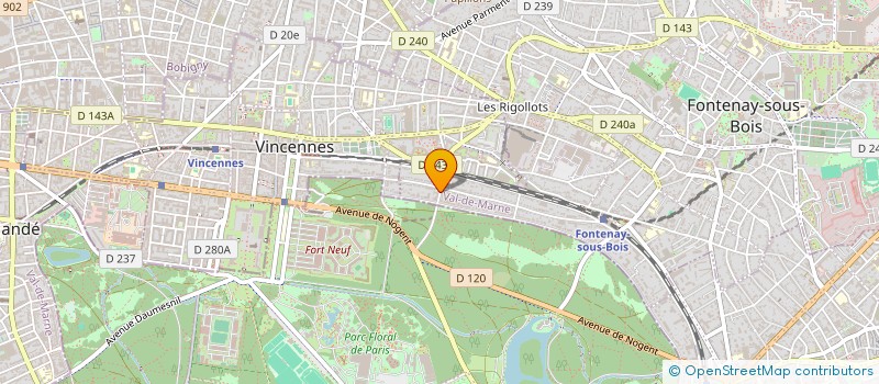 localisation de l'entreprise CREAME à FONTENAY-SOUS-BOIS