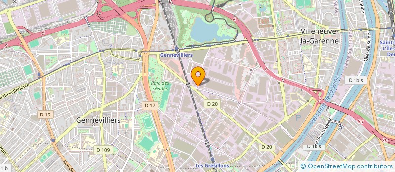 localisation de l'entreprise CREAMEG à GENNEVILLIERS