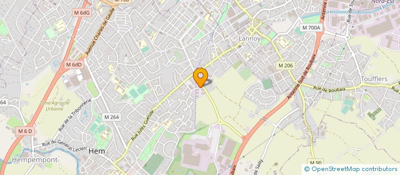 localisation de l'entreprise CREANOV à HEM