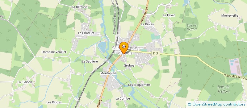 localisation de l'entreprise CREANOVE SARL à SAINT-ETIENNE-DU-BOIS