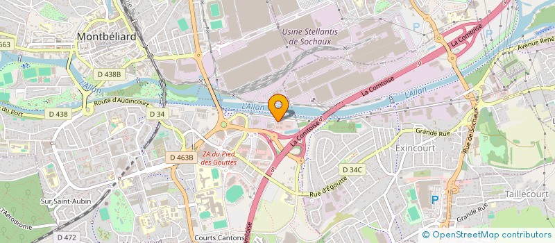 localisation de l'entreprise CREAPHIC à MONTBELIARD