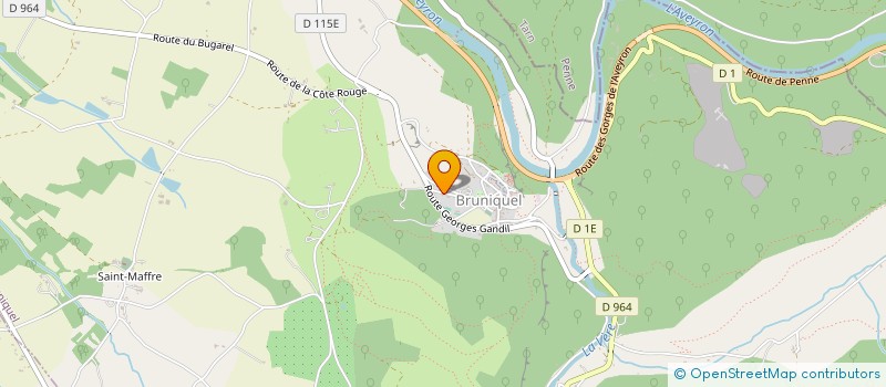 localisation de l'entreprise CREAPHYTO-CONSULTING  BRUNIQUEL