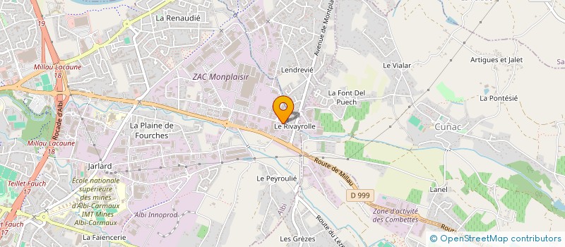 localisation de l'entreprise CREARE à ALBI