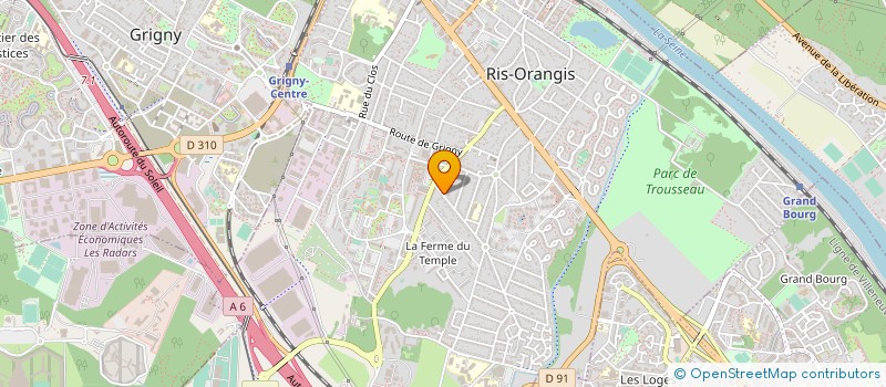 localisation de l'entreprise CREARIS à RIS-ORANGIS