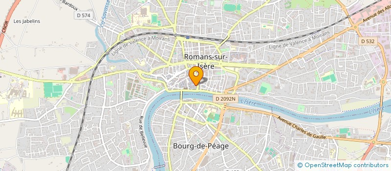 localisation de l'entreprise CREAROMANS à ROMANS-SUR-ISERE
