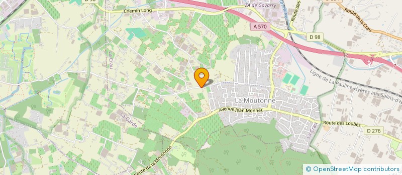 localisation de l'entreprise CREART FER à LA CRAU