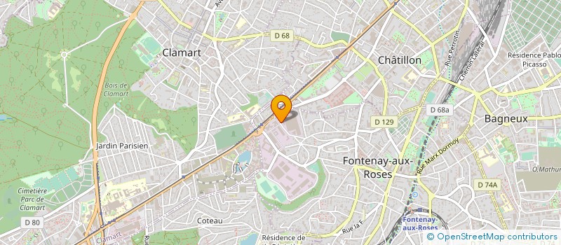 localisation de l'entreprise CREARTE à FONTENAY-AUX-ROSES