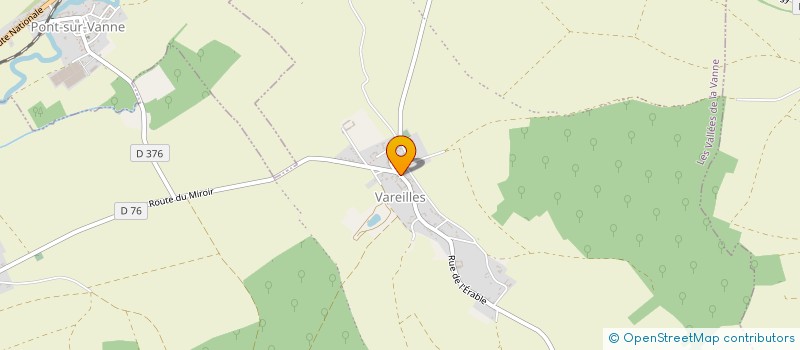 localisation de l'entreprise CREARTIS'  LES VALLEES DE LA VANNE