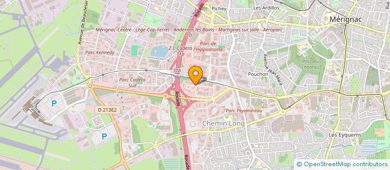 localisation de l'entreprise CREASITE à MERIGNAC