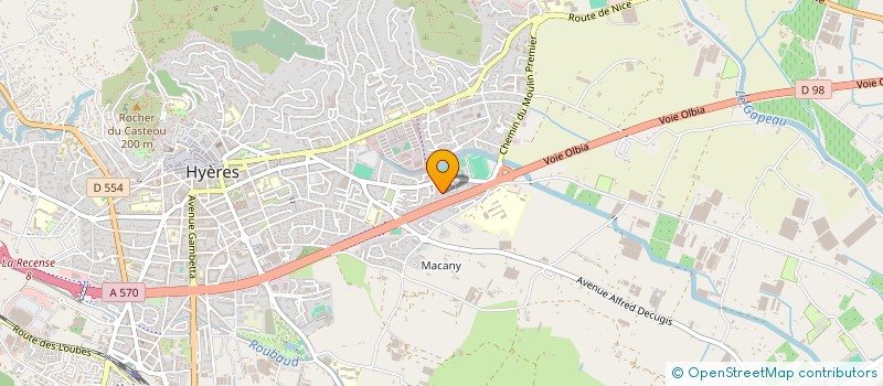 localisation de l'entreprise CREASPORTS ORGANISATION à HYERES