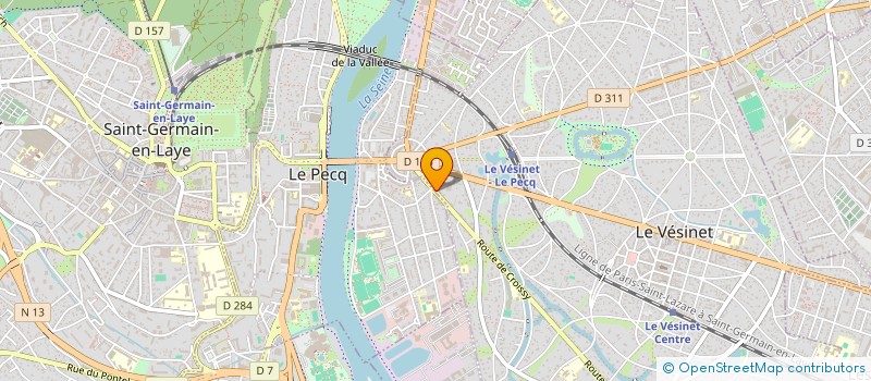 localisation de l'entreprise CREASSENCE à LE VESINET