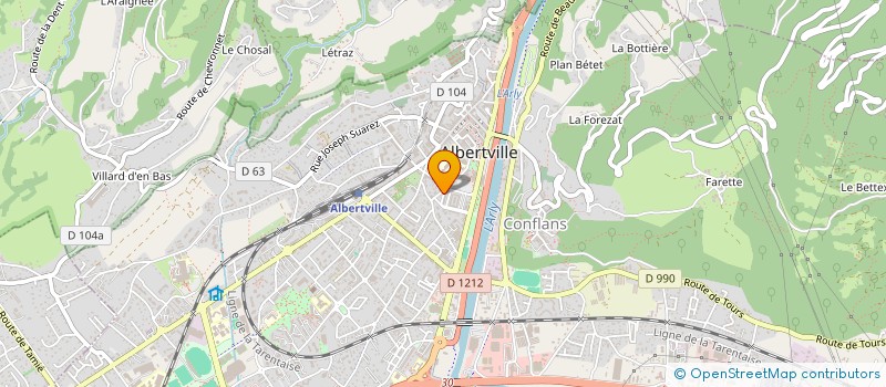 localisation de l'entreprise CREASTYL'COUTURE à ALBERTVILLE
