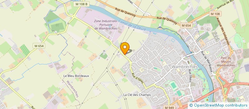 localisation de l'entreprise CREASUC  WAMBRECHIES