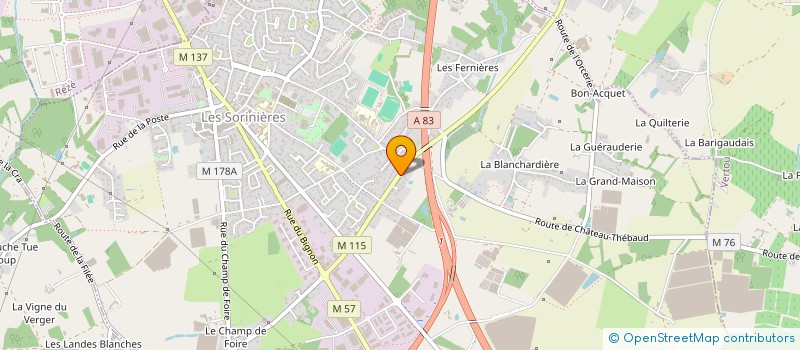 localisation de l'entreprise CREAT-CHOC à LES SORINIERES
