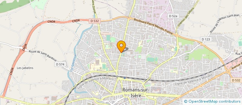 localisation de l'entreprise CREAT FAB COMMER ARTICL CHAUS ACCES CUIR à ROMANS-SUR-ISERE