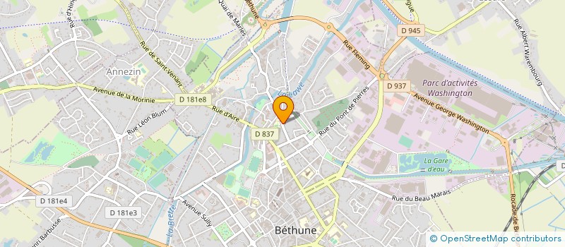 localisation de l'entreprise CREAT & GEST & SERVIC SOURDS & AVEUGL à BETHUNE