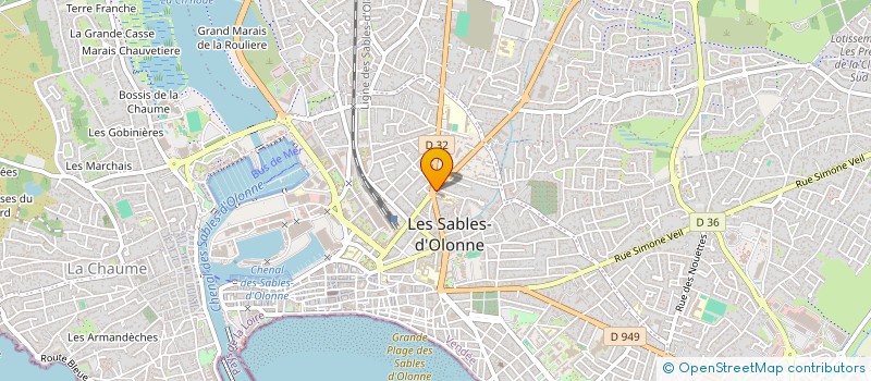 localisation de l'entreprise CREAT'IMPRIM 85  LES SABLES D'OLONNE