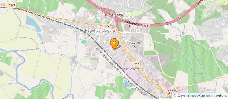 localisation de l'entreprise CREAT'IN à PUGET-SUR-ARGENS