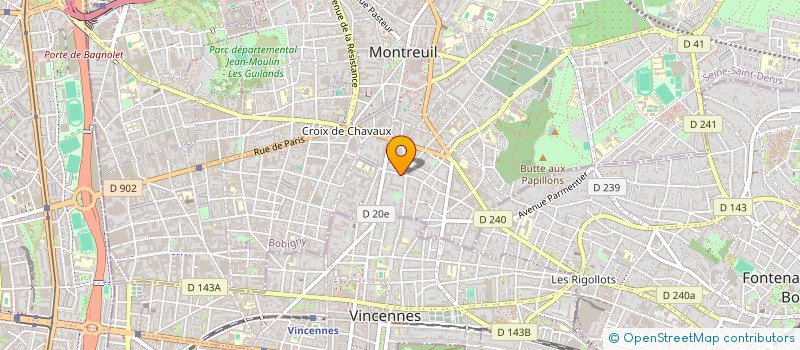 localisation de l'entreprise CREATECH ELECTRONIC à MONTREUIL