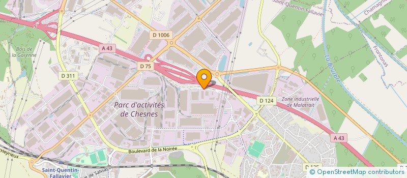 localisation de l'entreprise CREATECH PLV à SAINT-QUENTIN-FALLAVIER