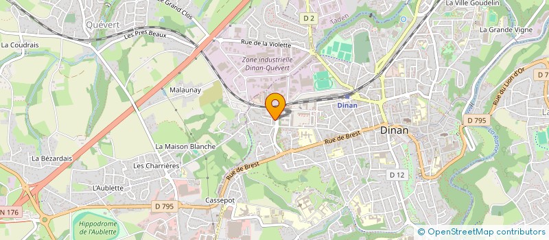 localisation de l'entreprise CREATECTE à DINAN