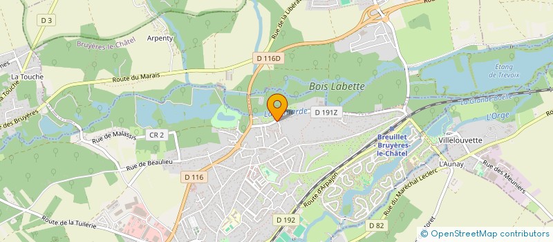 localisation de l'entreprise CREATEK à BREUILLET