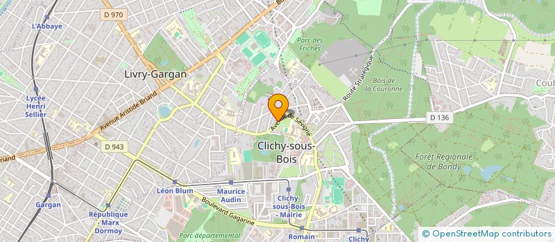 localisation de l'entreprise CREATEUR EVENTS à CLICHY-SOUS-BOIS