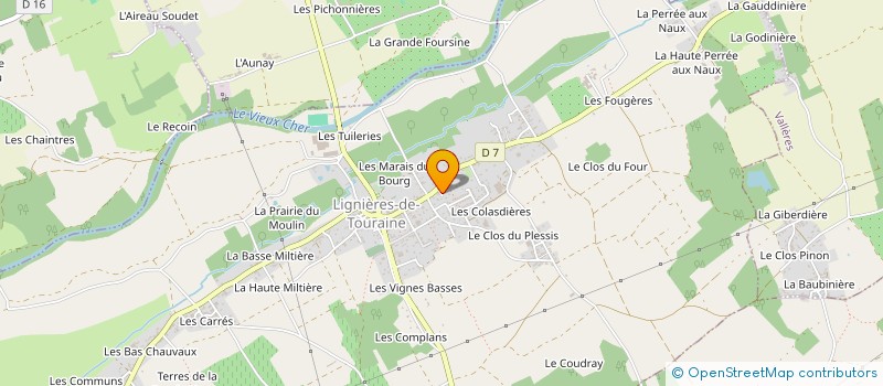 localisation de l'entreprise CREATEX à LIGNIERES-DE-TOURAINE