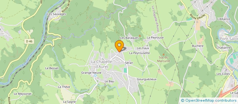 localisation de l'entreprise CREATEX  LA CHAPELLE-D'AUREC