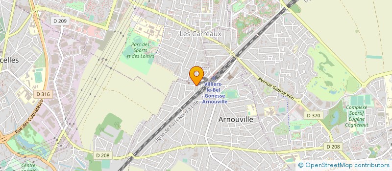 localisation de l'entreprise CREATIFS à ARNOUVILLE
