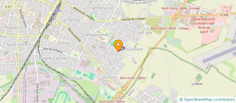 localisation de l'entreprise CREATION 22 à NIORT
