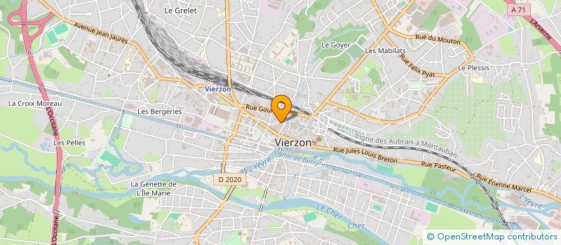 localisation de l'entreprise CREATION 22 SARL à VIERZON