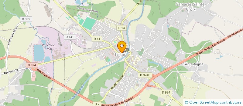 localisation de l'entreprise CREATION à TARTAS