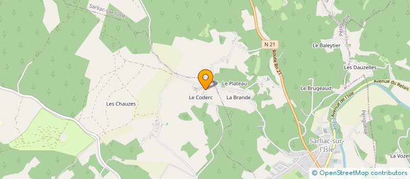 localisation de l'entreprise CREATION AGENCEMENT COMPTOIR à SARLIAC SUR L'ISLE