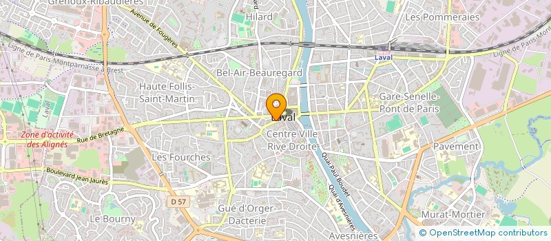localisation de l'entreprise CREATION ARTISTIQUE DE LA JEUNESSE à LAVAL