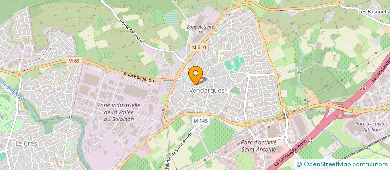 localisation de l'entreprise CREATION AUDIOVISUELLE ET NUMERIQUE à VENDARGUES