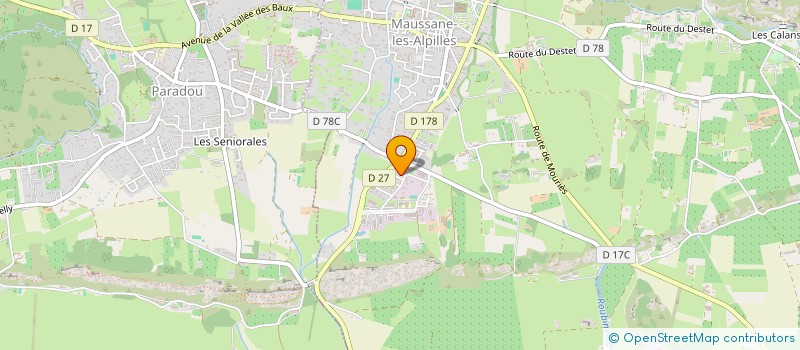 localisation de l'entreprise CREATION AUTOUR DU ZINC  MAUSSANE-LES-ALPILLES