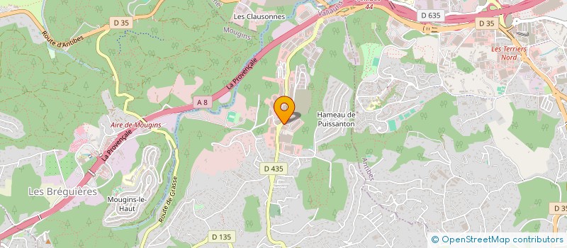 localisation de l'entreprise CREATION AZUREENNE ET PROVENCALE  VALLAURIS