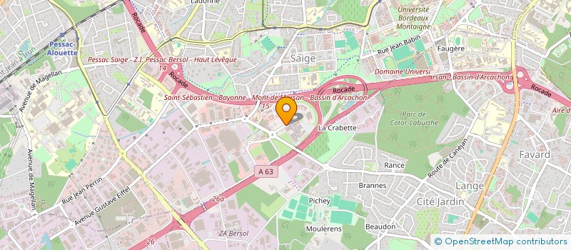 localisation de l'entreprise CREATION CROISSANCE ET PARTAGE à PESSAC