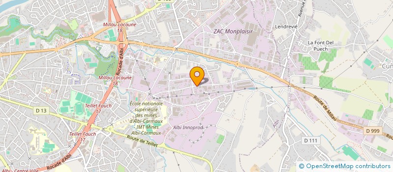 localisation de l'entreprise CREATION D'INTERIEUR à ALBI