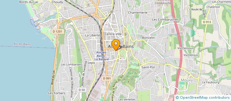 localisation de l'entreprise CREATION D'INTERIEURS à AIX-LES-BAINS